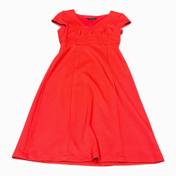 BCBGMaxAzria Dark Red Empire Waist Ponte Knit Sheath Dress Size 2 - Picture 6 of 7